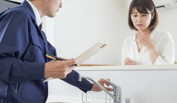 STEP1-現地にてお見積り画像|水漏れセンター千葉市 水まもり隊